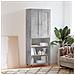 Credenza Grigio Cemento 69,5x34x180 Cm In Legno Multistrato - Foto miniatura 1