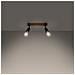 Lampada Da Soffitto Zuca 2 Nero Sl. 1296 - Moderno Lampade Da Soffitto Legno Nero 14x38x15 Cm - Foto miniatura 3