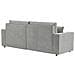 Divano Letto Angolare 3 Posti Karila Tessuto Grigio Con Contenitore Lato Sinistro - Foto miniatura 3