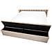 Letto Ad Acqua Con Panca Contenitore Velluto Noyers 160 X 200 Cm Beige - Foto miniatura 2
