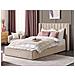 Letto Ad Acqua Con Panca Contenitore Velluto Noyers 160 X 200 Cm Beige - Foto miniatura 1