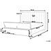 Letto Ad Acqua Con Panca Contenitore Velluto Noyers 160 X 200 Cm Beige - Foto miniatura 4
