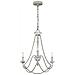 Lampadario Classico Maryville Acciaio Grigio Slavato Legno 3 Luci E14 - Foto miniatura 1