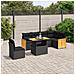 Set Divani Da Giardino Con Cuscini 7pz Nero Polyrattan - Foto miniatura 3