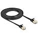 Cavo di rete RJ45 Cat. 6A maschio-maschio con chiusura robusta e cavo piatto grezzo Cat. 7 U /FTP da 3 m nero - Foto miniatura 1
