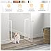 Cancelletto per Cani a Larghezza Regolabile con Doppio Blocco, in Acciaio e ABS, 76x75-95 cm, Bianco - Foto miniatura 3