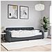 Divano Letto Con Materasso Grigio Scuro 90x190 Cm In Velluto - Foto miniatura 1