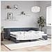 Divano Letto Con Letto Estraibile Grigio Scuro 90x200cm Velluto - Foto miniatura 1