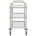 Carrello Da Cucina A 3 Livelli 96,5x55x90 Cm In Acciaio Inox - Foto miniatura 3