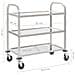 Carrello Da Cucina A 3 Livelli 96,5x55x90 Cm In Acciaio Inox - Foto miniatura 6