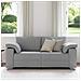 Divano Loveseat  Grigio chiaro 140 cm in tessuto - Foto miniatura 3