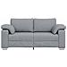 Divano Loveseat  Grigio chiaro 140 cm in tessuto - Foto miniatura 4