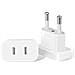 Adattatore Da Viaggio Bianco Standard Europeo 4.0mm - Foto miniatura 1