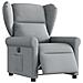 Poltrona Elettrica Reclinabile Grigio Chiaro in Tessuto - Foto miniatura 1