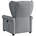 Poltrona Elettrica Reclinabile Grigio Chiaro in Tessuto - Foto miniatura 6