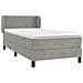 Giroletto a Molle con Materasso Grigio Chiaro 90x190 cm Velluto - Foto miniatura 3