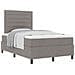 Letto Box Spring e Materasso Tortora 120x200 cm Tessuto - Foto miniatura 1