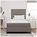 Letto Box Spring e Materasso Tortora 120x200 cm Tessuto - Foto miniatura 5