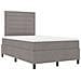 Letto Box Spring e Materasso Tortora 120x200 cm Tessuto - Foto miniatura 6