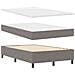 Letto Box Spring e Materasso Tortora 120x200 cm Tessuto - Foto miniatura 7