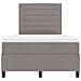 Letto Box Spring e Materasso Tortora 120x200 cm Tessuto - Foto miniatura 8