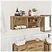Mobiletto da Bagno Rovere Artigianale 8100x25x40 cm Truciolato - Foto miniatura 2