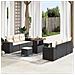 Set Divano da Giardino 9 pcs Nero e crema 90 x 55 x 71 cm - Foto miniatura 2