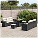 Set Divano da Giardino 9 pcs Nero e crema 90 x 55 x 71 cm - Foto miniatura 3