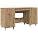 Scrivania rovere artigianale 140 x 50 x 75 cm Legno multistrato - Foto miniatura 1