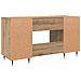 Scrivania rovere artigianale 140 x 50 x 75 cm Legno multistrato - Foto miniatura 8