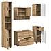 Set di mobili per il bagno con porta 5 pcs rovere artigianale - Foto miniatura 1