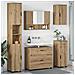 Set di mobili per il bagno con porta 5 pcs rovere artigianale - Foto miniatura 2