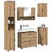 Set di mobili per il bagno con porta 5 pcs rovere artigianale - Foto miniatura 3