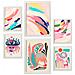 Set Di 6 Stampe Arte Delle Celebrità 1 In Animali Astratti Dipinti Decorativi Estetici Per Il Tuo Soggiorno, Camera Da Letto, Casa A3 & A4 Cornice Bianca - Foto miniatura 1
