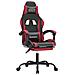 Sedia Gaming Girevole Poggiapiedi Nero e Rosso Vino Similpelle - Foto miniatura 1