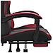 Sedia Gaming Girevole Poggiapiedi Nero e Rosso Vino Similpelle - Foto miniatura 8