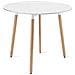 Tavolo da pranzo Ø80 cm, bianco /naturale - Foto miniatura 4