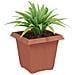 Vaso quadrato per fiori 24 pcs Rosso Mattone 16 x 16 x 14 cm - Foto miniatura 3