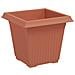 Vaso quadrato per fiori 24 pcs Rosso Mattone 16 x 16 x 14 cm - Foto miniatura 5
