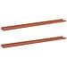 Scaffale da parete 2 pcs Rosso 115 x 9 x 3 cm Legno multistrato - Foto miniatura 1