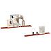 Scaffale da parete 2 pcs Rosso 115 x 9 x 3 cm Legno multistrato - Foto miniatura 3