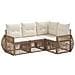 Set Divano da Giardino 4 pcs Beige e Bianco Crema polyrattan - Foto miniatura 1