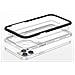 Custodia Trasparente 3in1 Per Iphone 12 Pro, Cornice, Cover In Gel, Nera - Foto miniatura 3