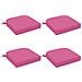 Cuscini per sedile a 4 pezzi SOEST 4 pcs 100% Poliestere Rosa - Foto miniatura 1