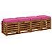 Cuscini per sedile a 4 pezzi SOEST 4 pcs 100% Poliestere Rosa - Foto miniatura 2