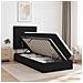 Letto con contenitore LED e materasso Nero 100 x 200 cm Tessuto - Foto miniatura 2