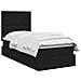 Letto con contenitore LED e materasso Nero 100 x 200 cm Tessuto - Foto miniatura 3