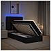 Letto con contenitore LED e materasso Nero 100 x 200 cm Tessuto - Foto miniatura 4
