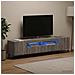 Mobile TV LED a 3 pezzi Sonoma grigio Legno ingegnerizzato - Foto miniatura 8