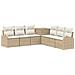 Set di divani 7 pz Beige e Bianco Crema - Foto miniatura 1